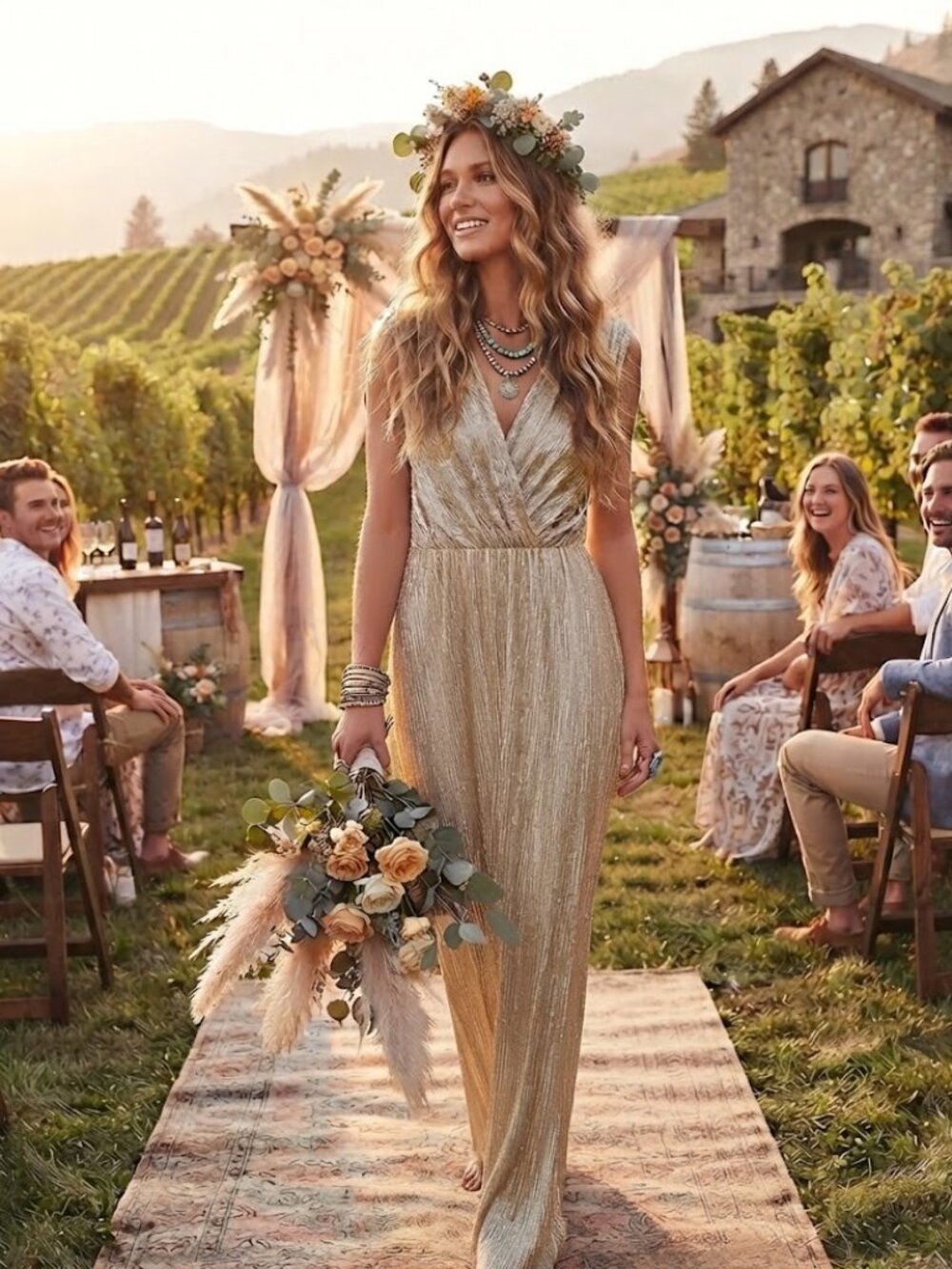Metallic Goddess Dress